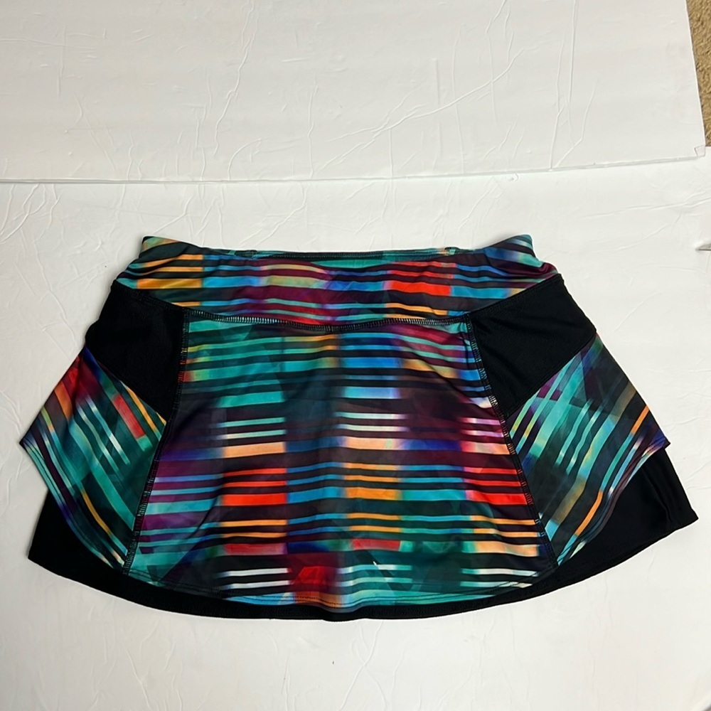 Athleta Laser Beam Bustle Skort Multicolor Size Small
